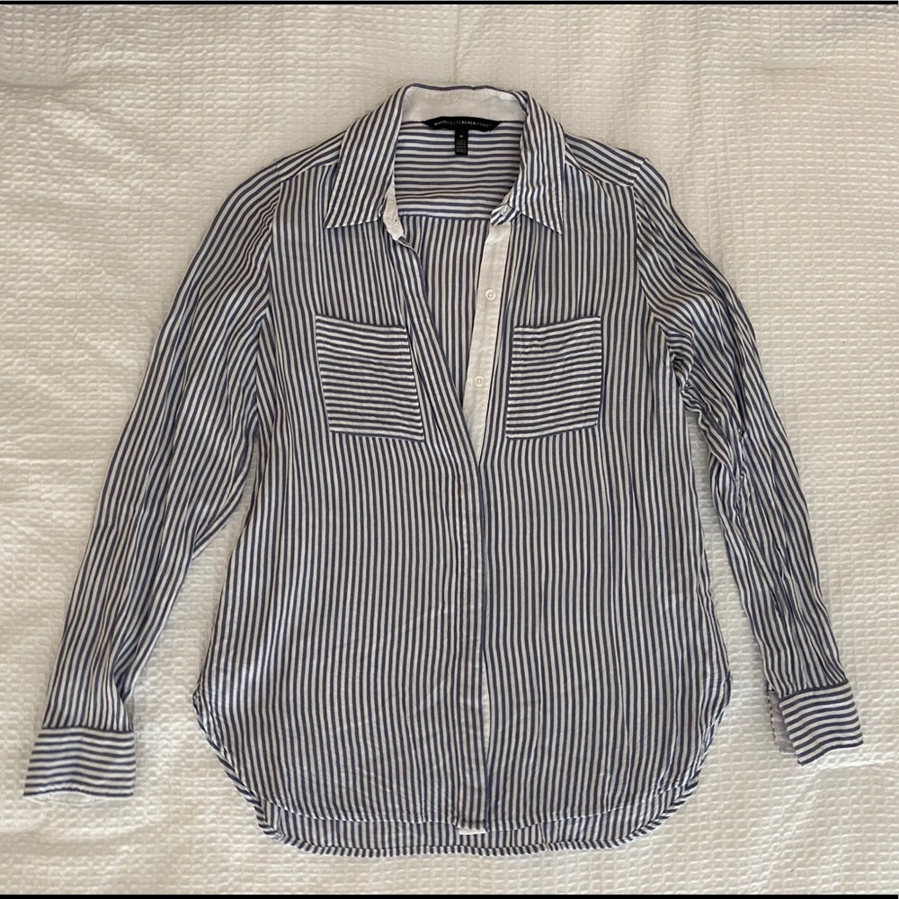 Striped Button Down Blouse